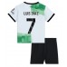 Liverpool Luis Diaz #7 Dětské Oblečení Venkovní Dres 2023-24 Krátkým Rukávem (+ trenýrky)